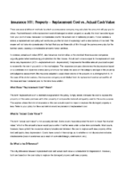 ARIC B09 – Replacement Cost vs Actual Cash Value