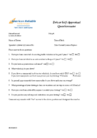 ARIC 09 – Driver Self Appraisal Questionnaire – A8220M0622