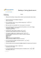 ARIC 09 – Hunting or Fishing Questionnaire – AE8233M0622