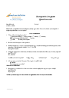 ARIC 09 – Therapeutic Program Questionnaire – AE8238M0622